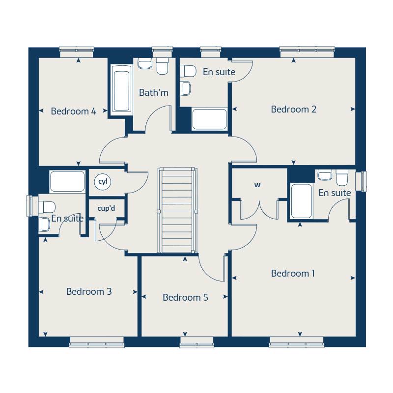 First floor floorplan of The Lime at Longhedge Village